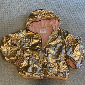 Girls rose gold light weight jacket